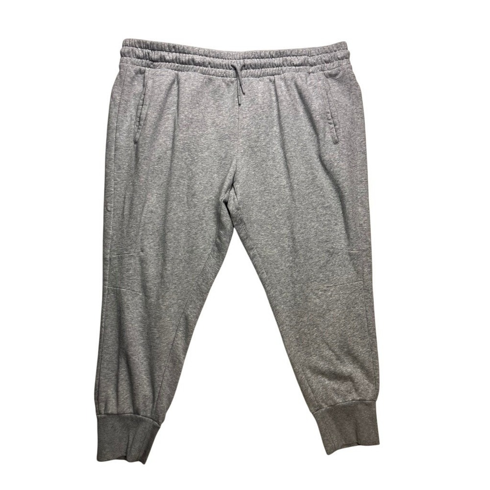 Vively Jogger Sweatpants Women 3X Gray Fleece Drawstring Pockets‎ Cozy